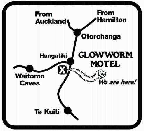 Glow Worm Motel Waitomo Caves Eksteriør billede